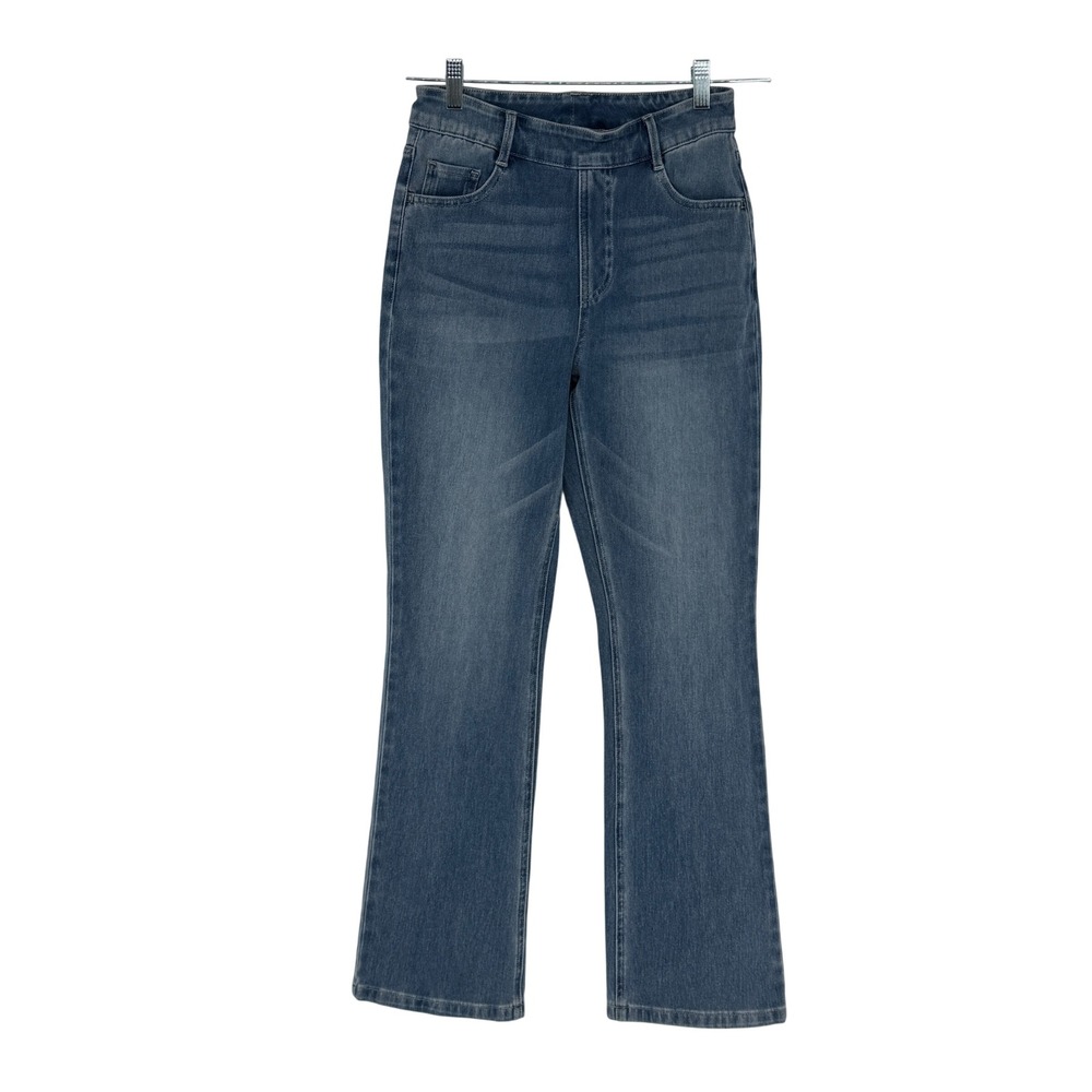 Halara Womens High Waisted Bootcut Jeans Medium Wash Blue Size S Regular